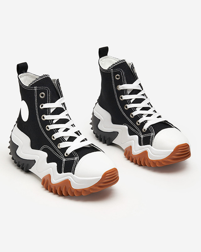 Fekete női sportcipő a'la sneakers Oqapi - Lábbeli