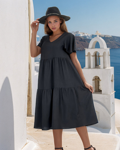 Royalfashion Női egyszerű midi ruha