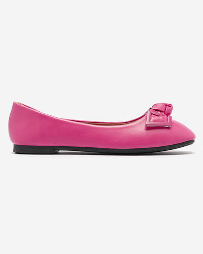 Női rózsaszín balerinák orrdíszítéssel Caxien- Footwear