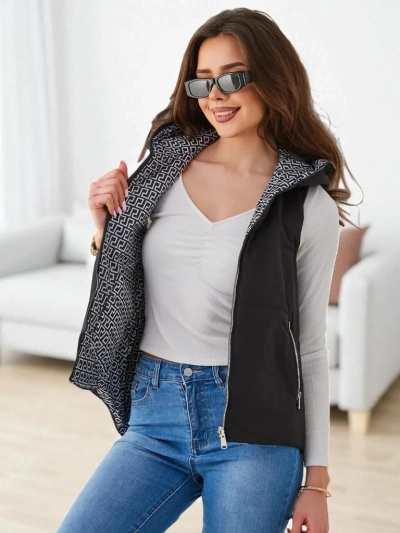 Royalfashion Hosszú steppelt női mellény