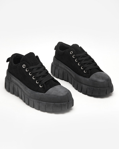 OUTLET Magas női fekete Maomis tornacipő - Lábbeli