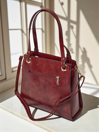 Női shopper táska, öko bőr, Silent Raven