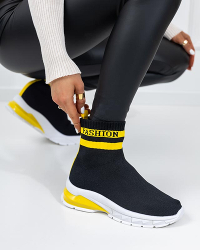 Jammy női fekete magas tornacipő - lábbeli