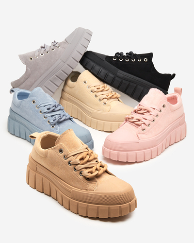 Fekete magas női tornacipő Mishta - Lábbeli