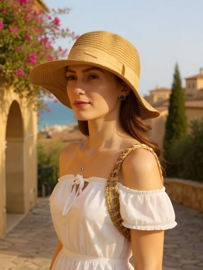 Royalfashion Női Szalmakalap Szalag Whisper