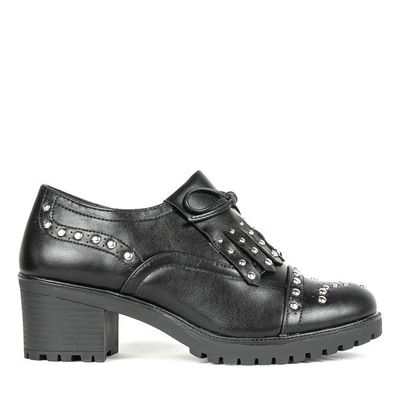 Fekete alacsony cipő vastag oszlopon Colorado - Lábbeli