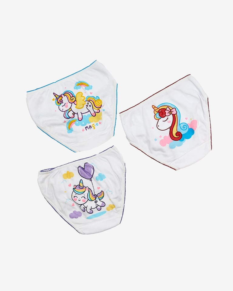 Royalfashion Lányos bugyiszett színes egyszarvú mintával