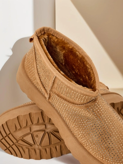Royalfashion Bézs női hó csizmák a'la UGGs Corob