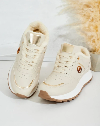 Royalfashion Melegített női tornacipő szőrmével Boris