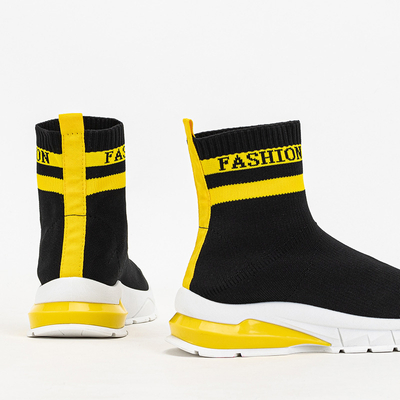 Jammy női fekete magas tornacipő - lábbeli