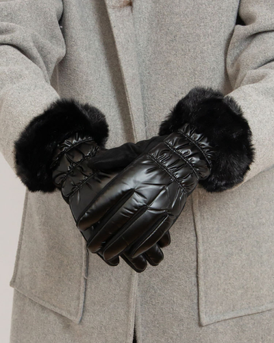 Royalfashion női fekete kesztyű