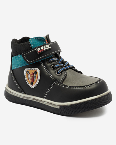 Fekete fiú csizma Wiasio- Footwear