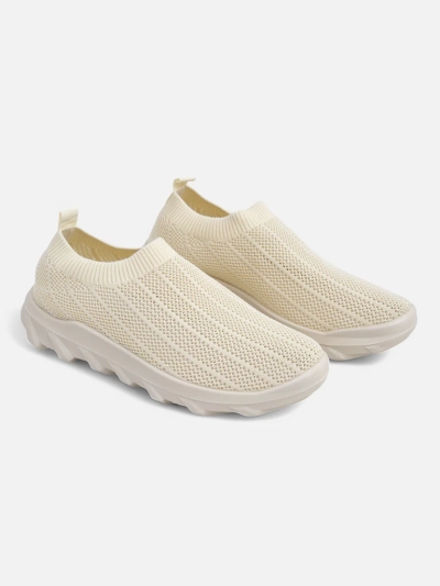 Női Arete bézs színű slip-on, lélegző szövet sneakerek