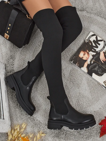 Orlina hosszú női felbújós csizma