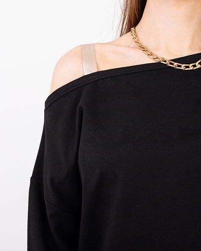 Női fekete blúz és szoknya szett- Ruházat