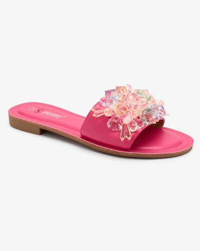Royalfashion Fukszia női flip-flop színes kristályokkal Bling Breeze