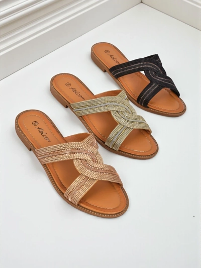 Royalfashion Női fonott papucs Woven Breeze