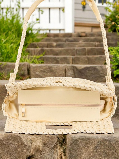 Királyi divat Kis női szalmakézitáska Mini Moon Straw