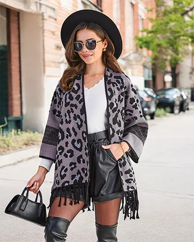 Royalfashion Női poncsó nyomattal