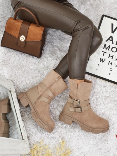 Magas szárú női öko velúr Callire bokacsizma