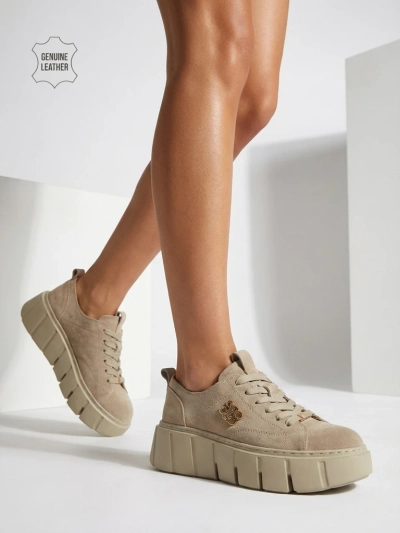 Renos sportos női sneakerek természetes bőrből