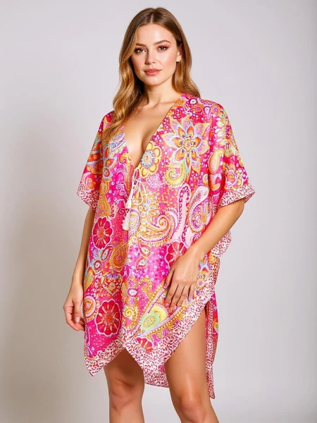 Sukienka Pareo Callista Royalfashion – Színes, Légies, V-nyakú, Univerzális