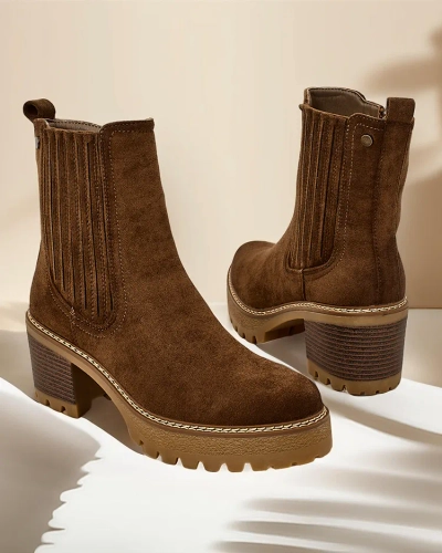 Royalfashion Eco-szövet női bokacsizma egy oszlopon Segiag