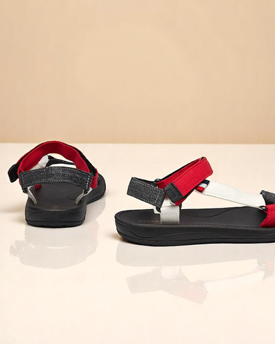 Női piros szövet szandál Ojo- Footwear