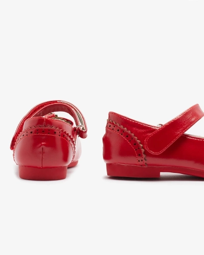 Piros lánycipő masnival Proya- Footwear