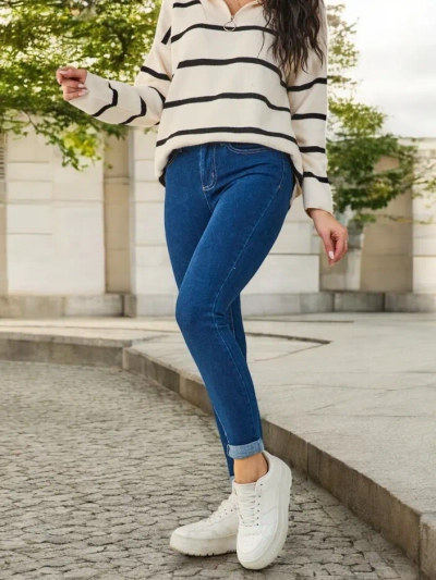 Royalfashion pamut női skinny farmernadrág