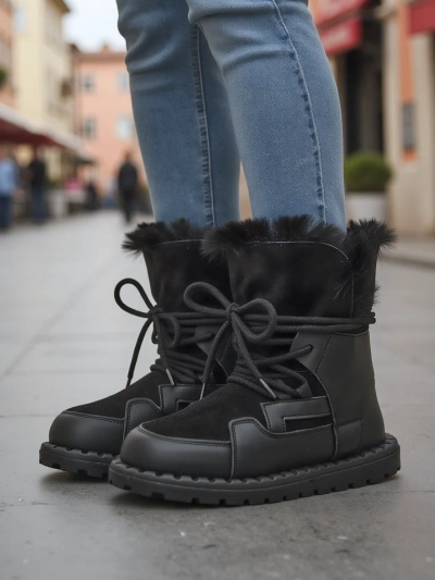 Royalfashion Női Fűzős HószBoots Viovi