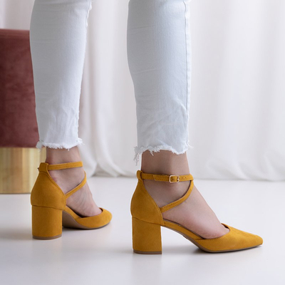 Női sárga szivattyúk Nadie - cipők