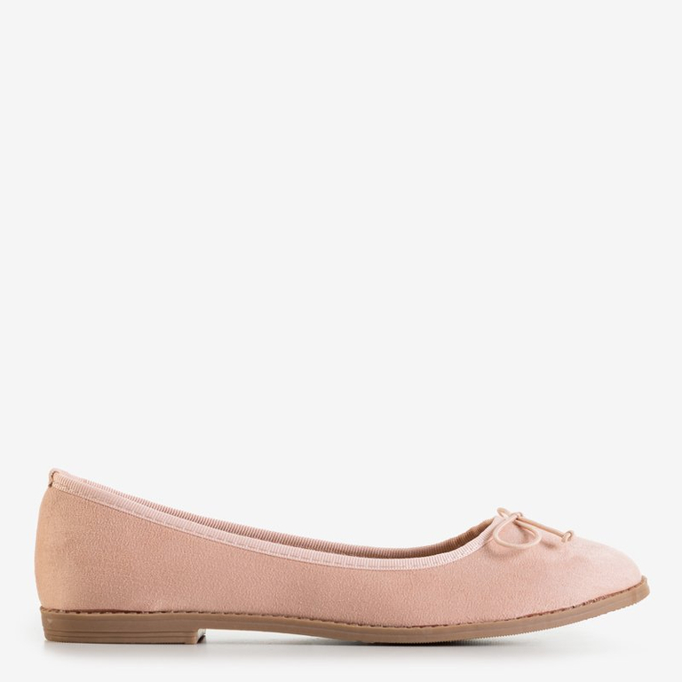 Rózsaszín női balerinák íjjal Doritel - Lábbeli
