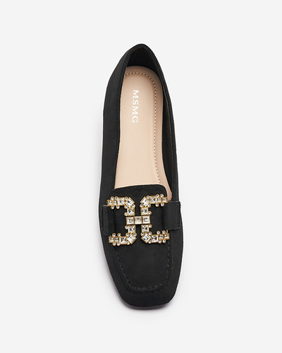 Női fekete mokaszinok Jaorica- Footwear