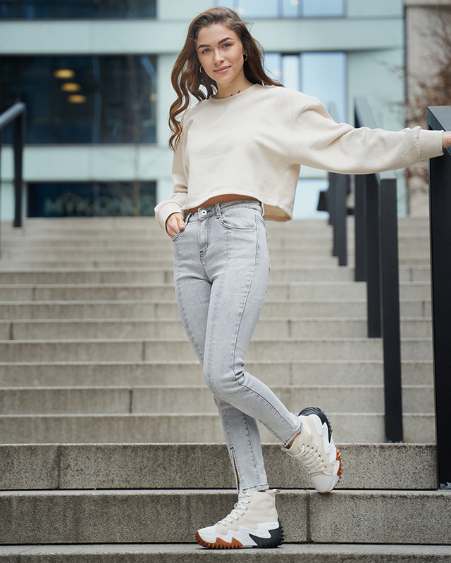 Bézs színű női sportcipő a'la tornacipő Vei - Lábbeli