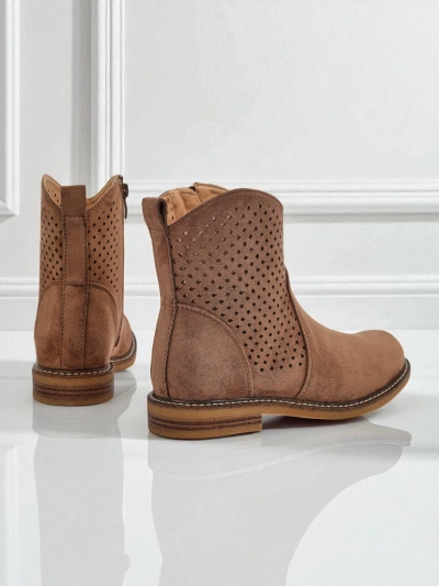 Royalfashion Női áttört bokacsizma Toffas