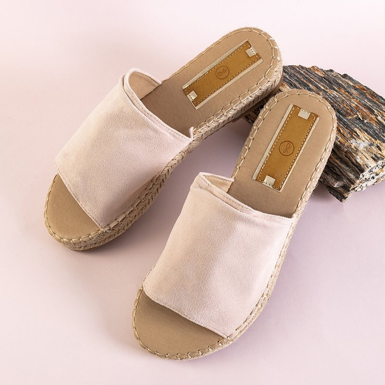 OUTLET Bézs női Lamiya papucs - Lábbeli