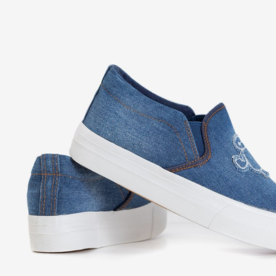 Sötétkék női tornacipő a Boatik platformon - Lábbeli