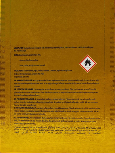 Férfiaknak készült Inspired eau de parfum Gold Player
