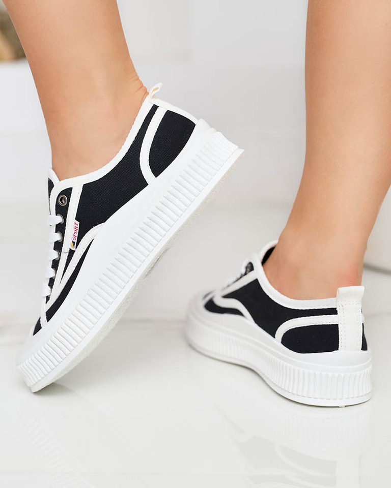 OUTLET Fekete női tornacipő Scola-Shoes