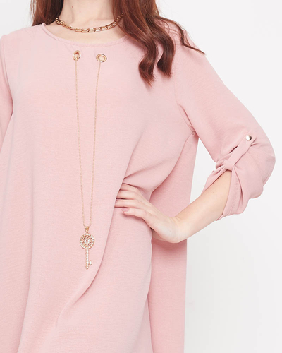 Világos rózsaszín női mini ruha Ruházat