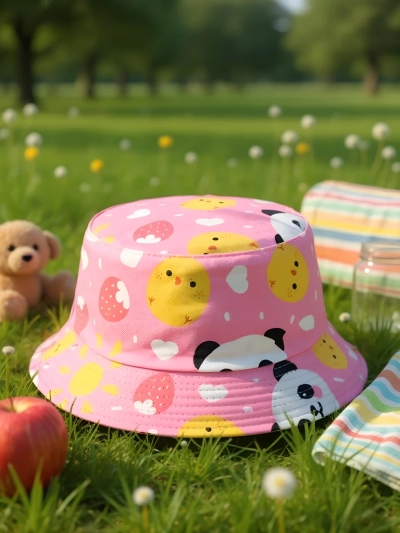 Royalfashion Gyerek Kalap Színes Mintával Bucket