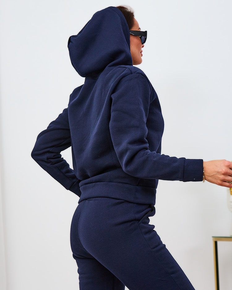 Royalfashion Fekete női szigetelt tréningruha szett aranynyomással