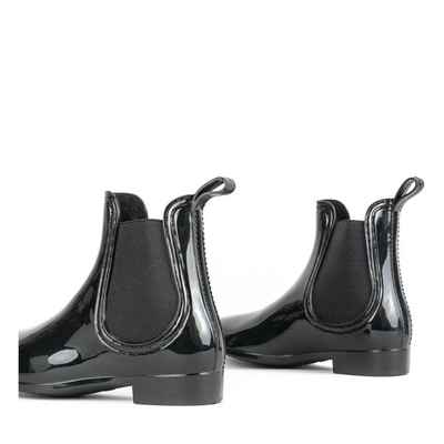 Czarne niskie kalosze Liticia - Obuwie