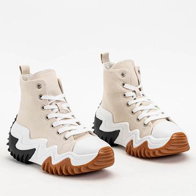 Bézs színű női sportcipő a'la tornacipő Vei - Lábbeli