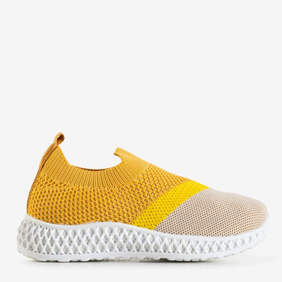 Sárga csúszás a gyermek sportcipőkön Edelvisi - Lábbeli