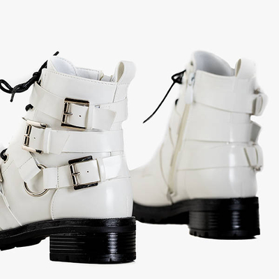 Ermite női fehér csatos táskák - Lábbeli