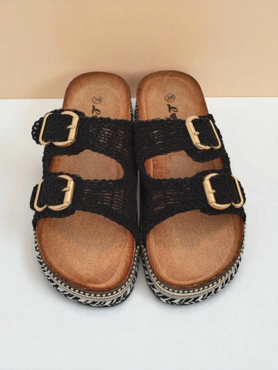 Royalfashion Női platform szandál csatokkal CorkStyle