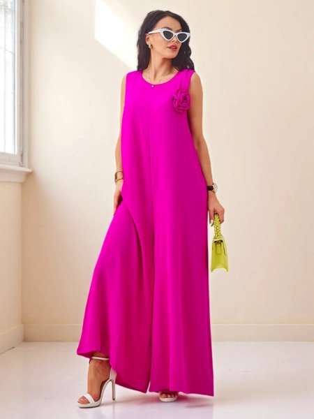 Royalfashion Viscose hosszú overál széles lábakkal