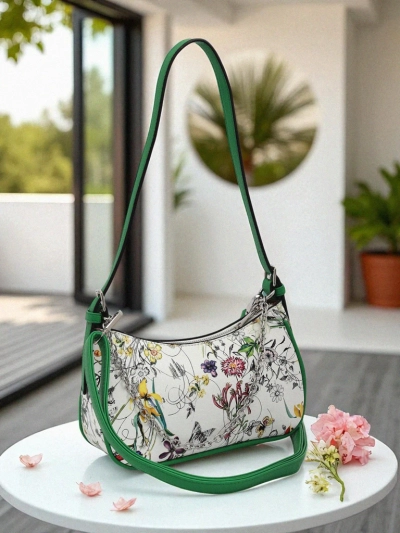 Royalfashion Kis női kézitáska, virágmintás ökobőrből, Lily Bloom